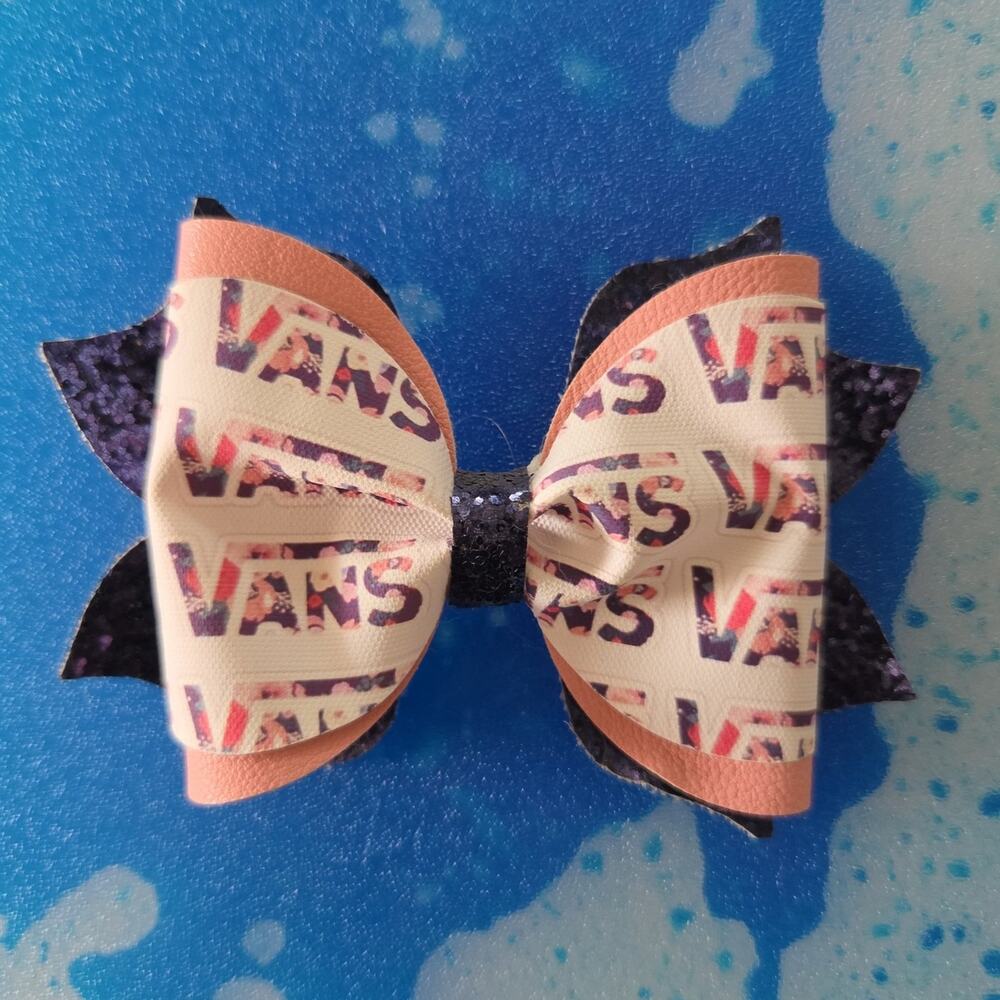 Homemade Vans Logo Hair Bow